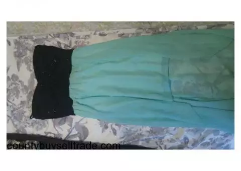 Black/Turquoise Hoco Dress Small